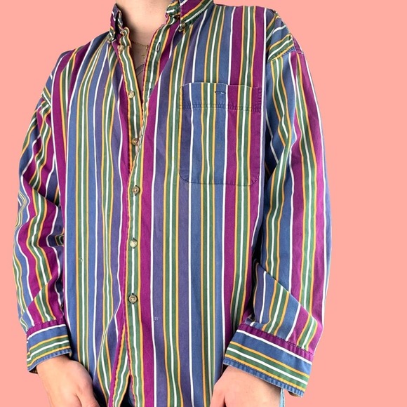 Vintage Striped button up shirt - Picture 2 of 4